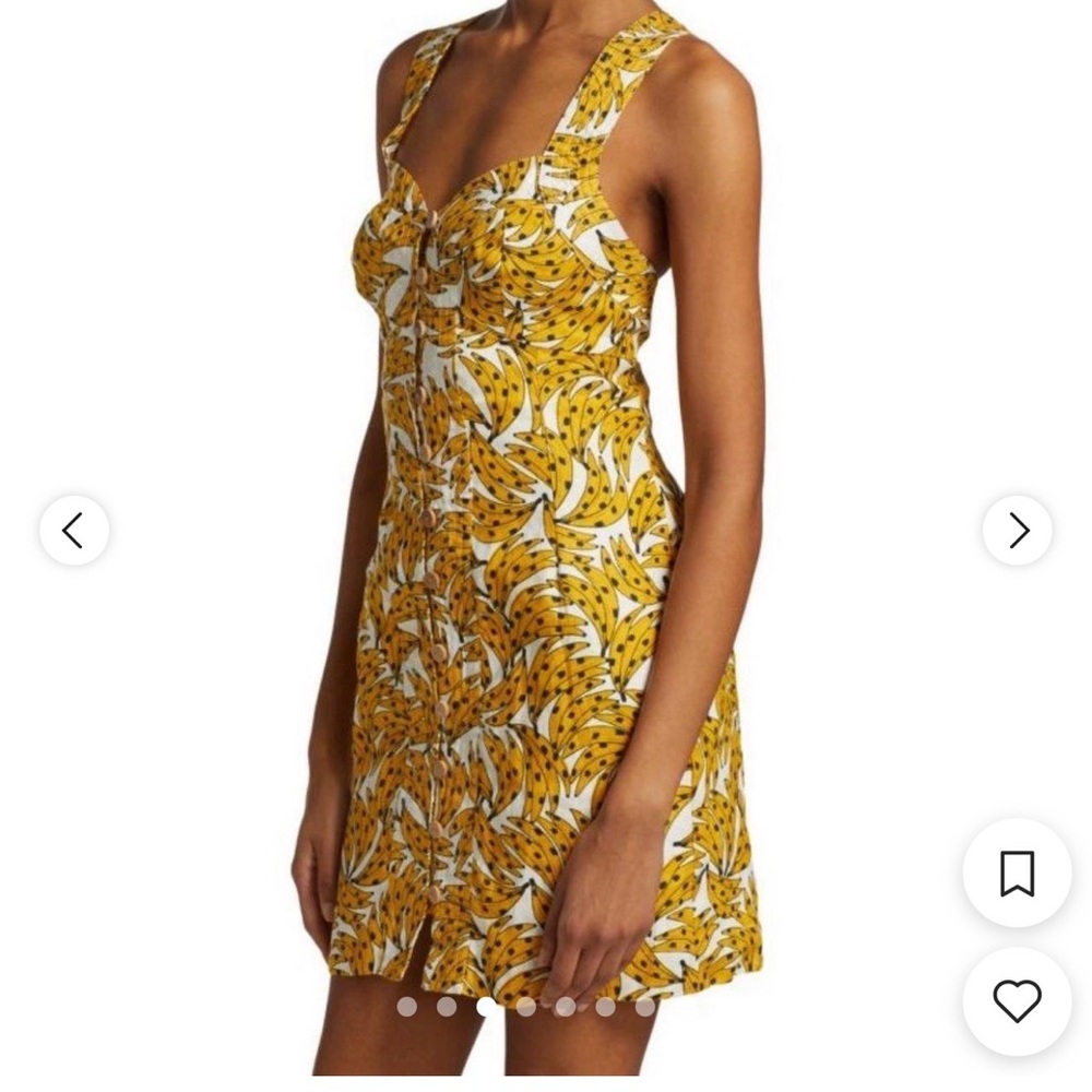Farm Rio Linen Spotted Bananas Minidress Size M